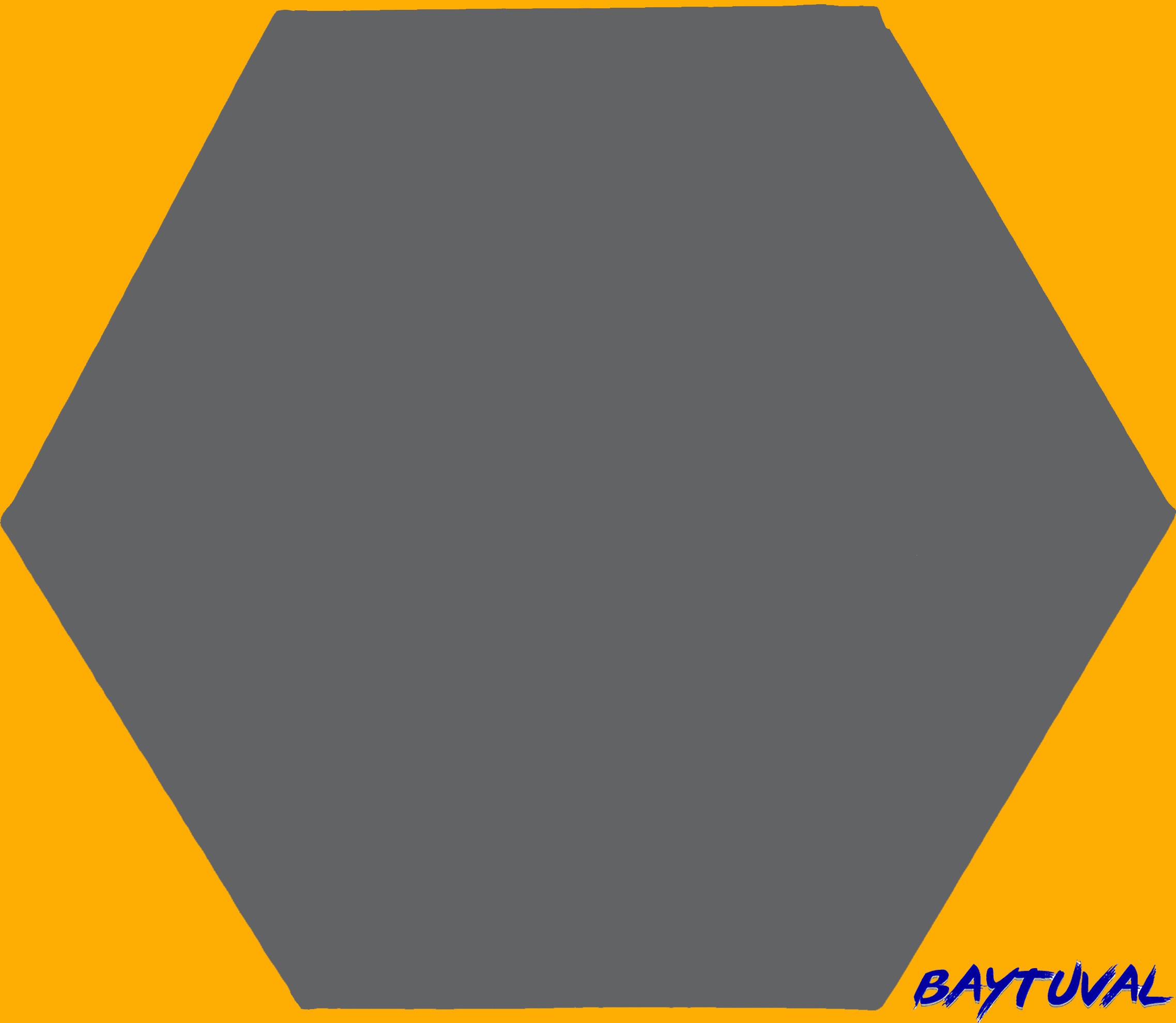 40x40 Cm Altıgen Tuval-Siyah (364 gr/m² - 3 Cm)