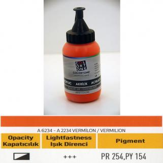 Colortone VERMİLON (220 ML) Standart Akrilik-A2234