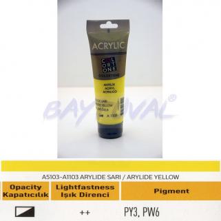 Colortone ARYLIDE SARI (120 ML) Klasik Akrilik-A1103